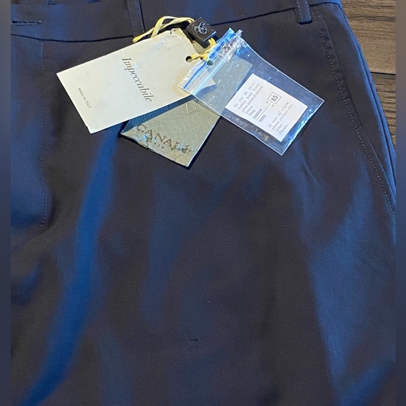 Canali Impeccable Navy Blue Flat Front Wool Trousers Size 38 R - Picture 9 of 15